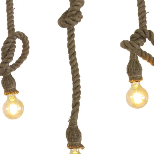 LAMPADA A SOFFITTO 3 LUCI A FUNE BARCA