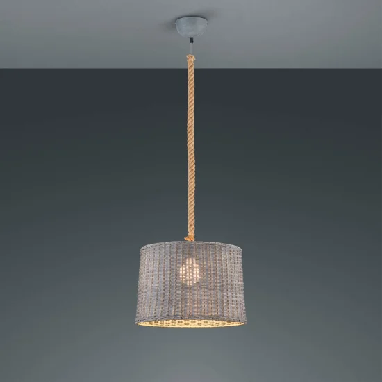 MANDY SOFFITTO LAMPADA RATTAN CORDA