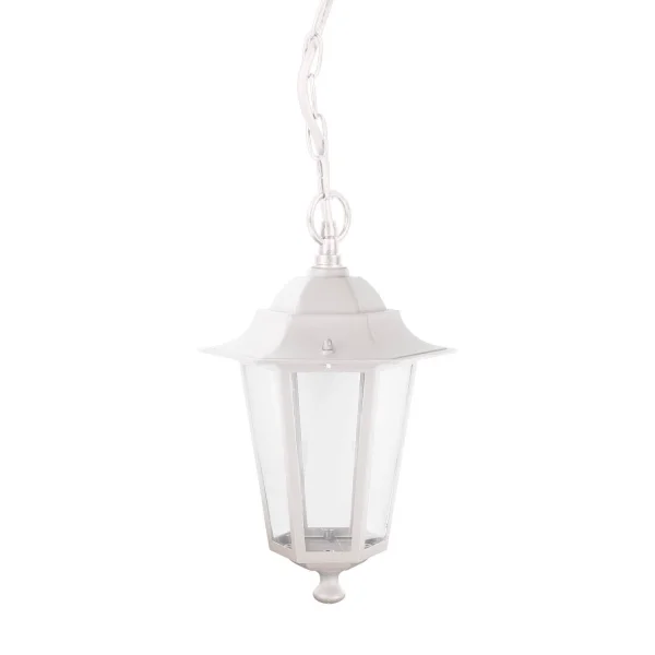 LAMPADA A SOSPENSIONE ESTERNA ESAGONALE BIANCA