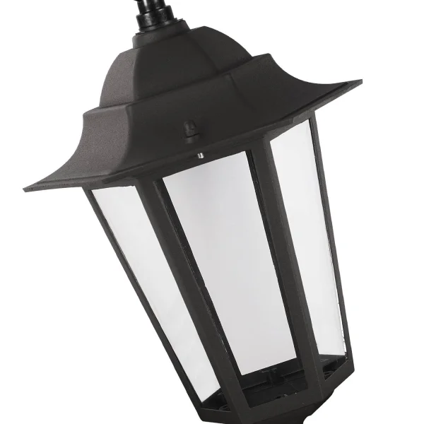 LAMPADA A SOSPENSIONE ESTERNA ESAGONALE NERA