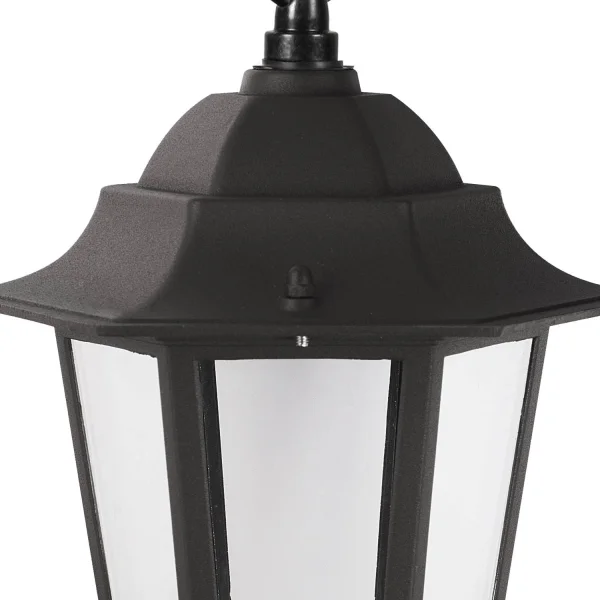 LAMPADA A SOSPENSIONE ESTERNA ESAGONALE NERA