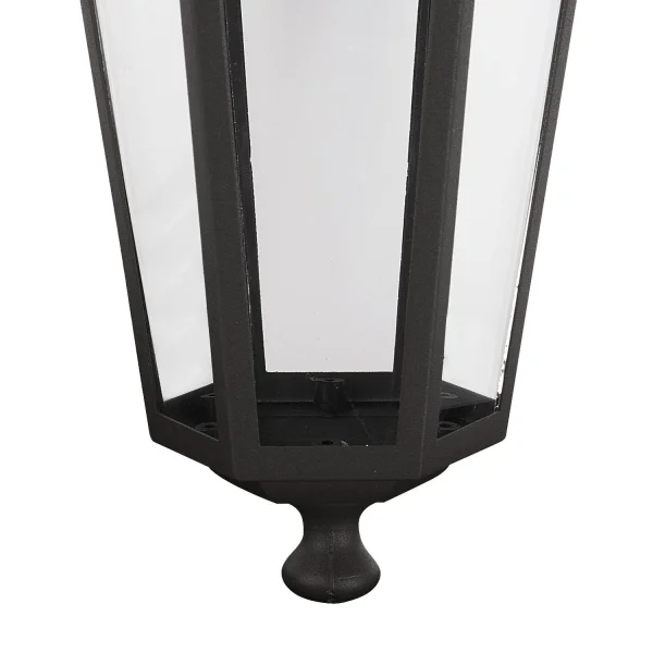 LAMPADA A SOSPENSIONE ESTERNA ESAGONALE NERA