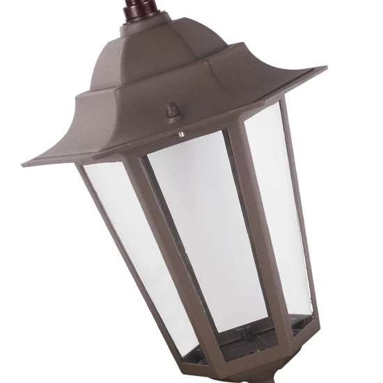 LAMPADA A SOSPENSIONE ESTERNA RUGGINE MARRONE ESAGONALE 2