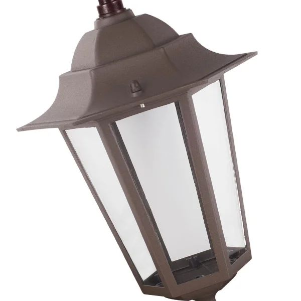 LAMPADA A SOSPENSIONE ESTERNA RUGGINE MARRONE ESAGONALE