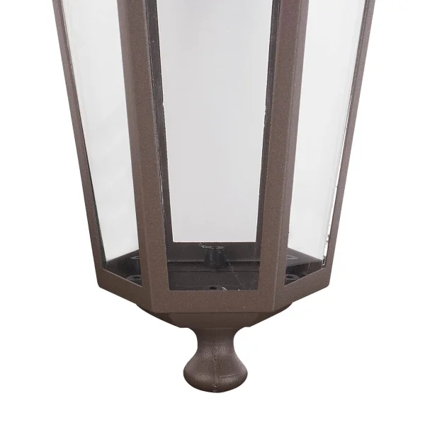 LAMPADA A SOSPENSIONE ESTERNA RUGGINE MARRONE ESAGONALE