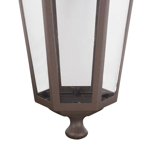 LAMPADA A SOSPENSIONE ESTERNA RUGGINE MARRONE ESAGONALE