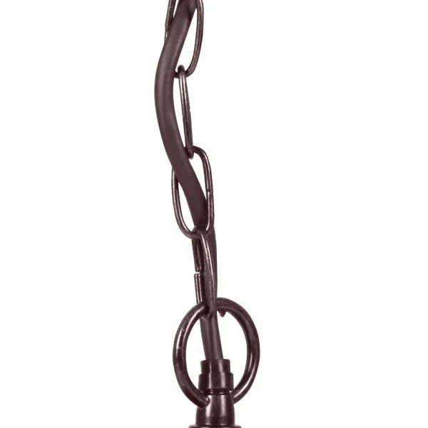 LAMPADA A SOSPENSIONE ESTERNA RUGGINE MARRONE ESAGONALE