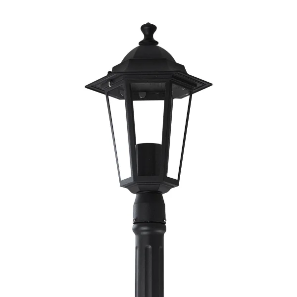 LAMPADA DA PIEDE ESTERNO ESAGONALE NERA