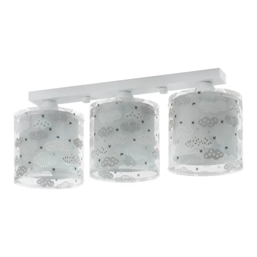 SOFFITTO PER BAMBINI 3 LUCI NUVOLOSE GRIGIE