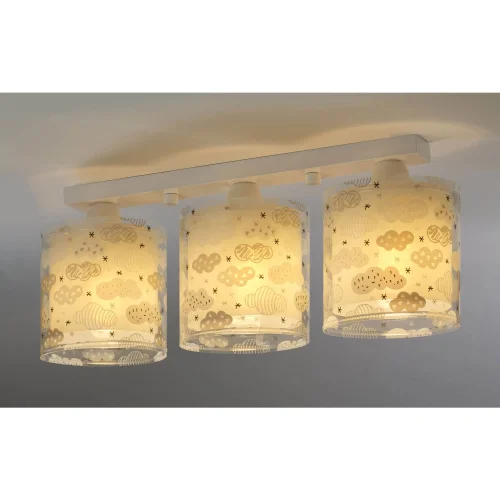 SOFFITTO PER BAMBINI 3 LUCI NUVOLOSE GRIGIE