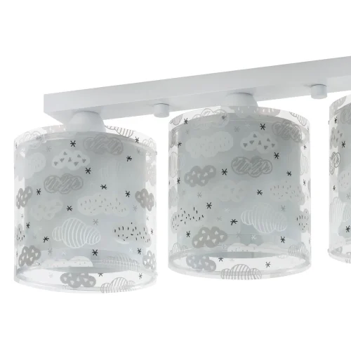 SOFFITTO PER BAMBINI 3 LUCI NUVOLOSE GRIGIE