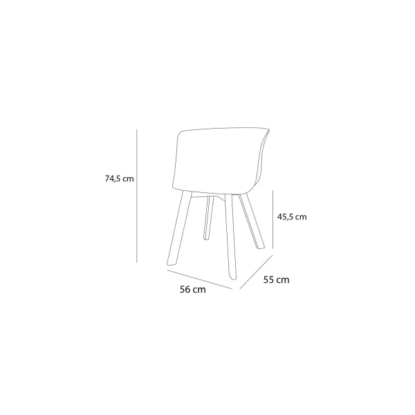 POLTRONA IN LEGNO NORDICO GRIGIO