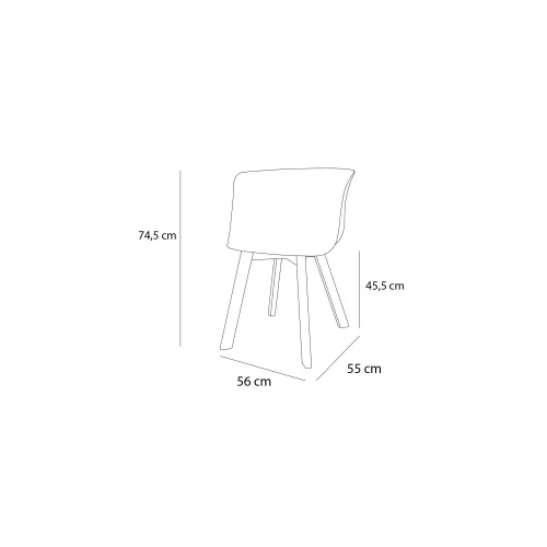 POLTRONA IN LEGNO NORDICO GRIGIO