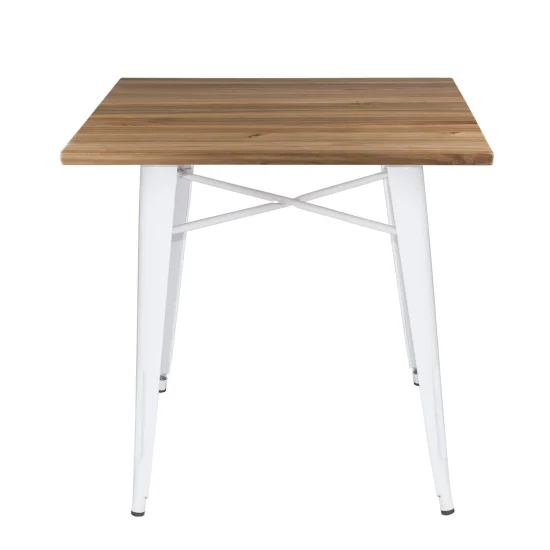 TABELLA JOSEPHINE WHITE WOOD 80x80 CM