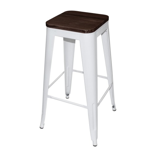 TABURETE JOSEPHINE BLANCO MADERA