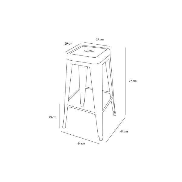 TABURETE JOSEPHINE BLANCO MADERA