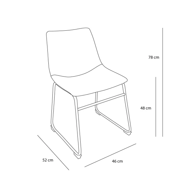 SEDIA LENNIX MARRONE VINTAGE