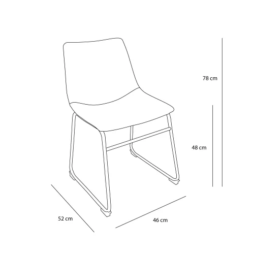 SEDIA LENNIX MARRONE VINTAGE