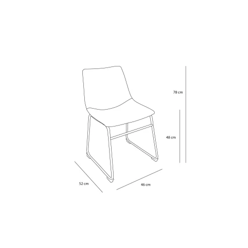 SEDIA LENNIX GRIGIA VINTAGE