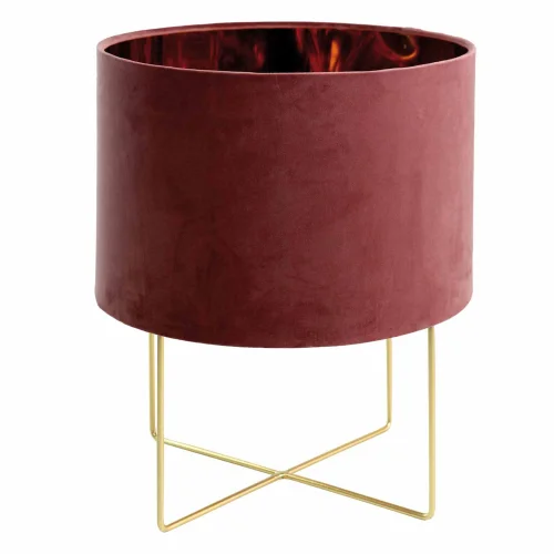 LAMPADA DA TAVOLO IN VELLUTO MARRONE