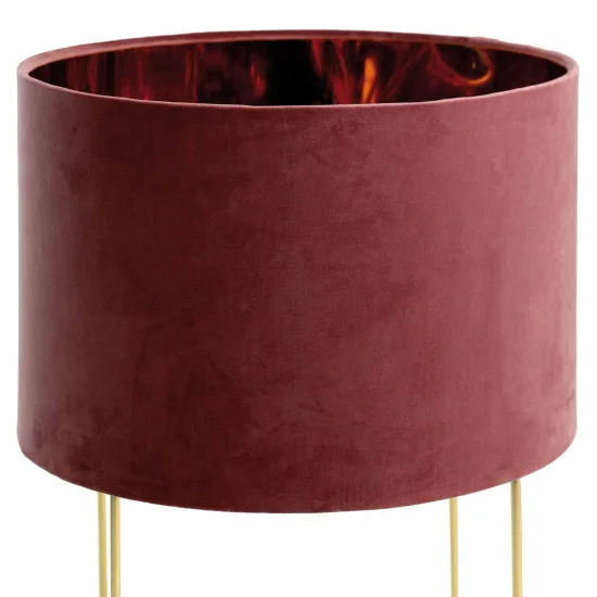 LAMPADA DA TAVOLO IN VELLUTO MARRONE 2