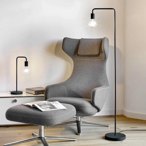 LAMPADA DA TERRA IN PIETRA NERA GLADSTONE