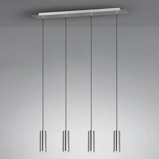 LAMPADA A SOFFITTO INNESTO 4 LUCI OPACO NICHEL 2