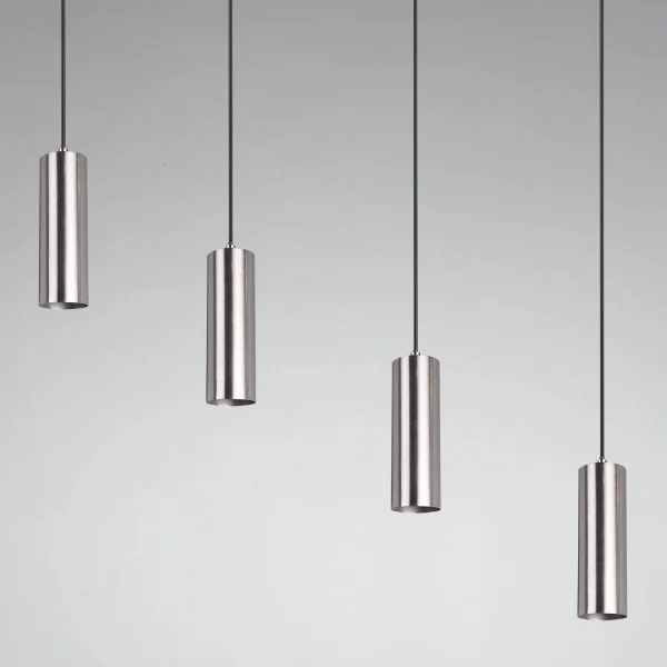 LAMPADA A SOFFITTO INNESTO 4 LUCI OPACO NICHEL