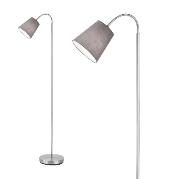 LAMPADA DA PAVIMENTO DOPPIA GRIGIA