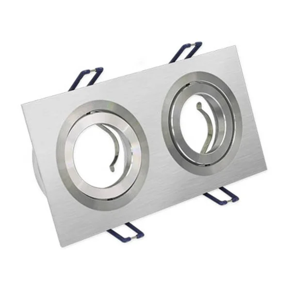 O.B. 2 LUCI AXEL QUADRATE IN ALLUMINIO