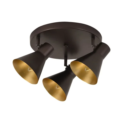 SOFFITTO DECORATIVO 3 LUCI CLARENCE MARRONE