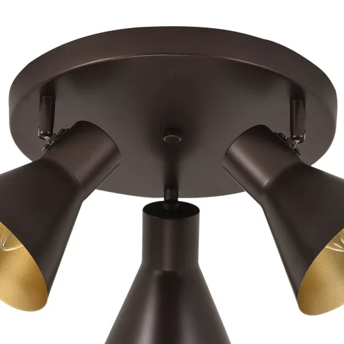 SOFFITTO DECORATIVO 3 LUCI CLARENCE MARRONE