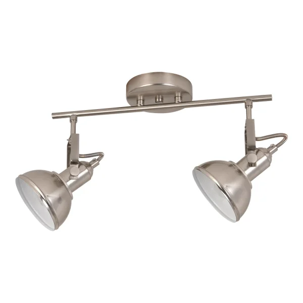 STRISCIA DECORATIVA 2 LUCI MURRAY IN NICHEL