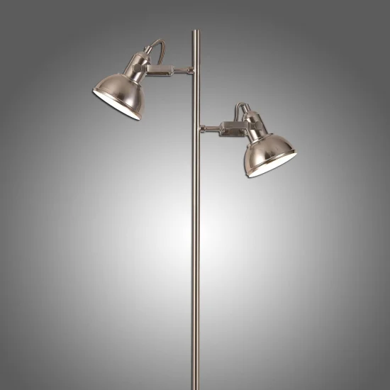 LAMPADA DA TERRA DECORATIVA 2 LUCI MURRAY IN NICHEL 2