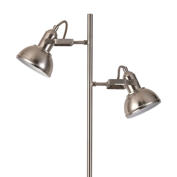 LAMPADA DA TERRA DECORATIVA 2 LUCI MURRAY IN NICHEL