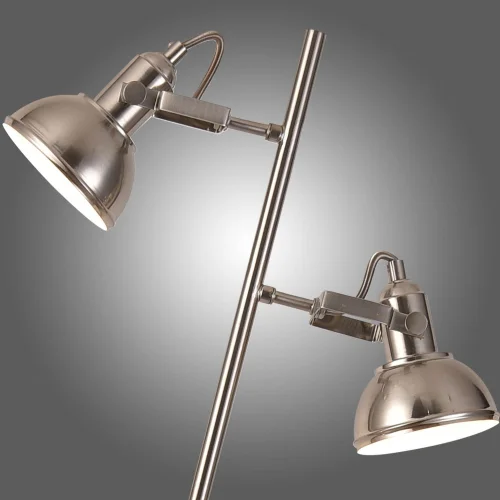 LAMPADA DA TERRA DECORATIVA 2 LUCI MURRAY IN NICHEL