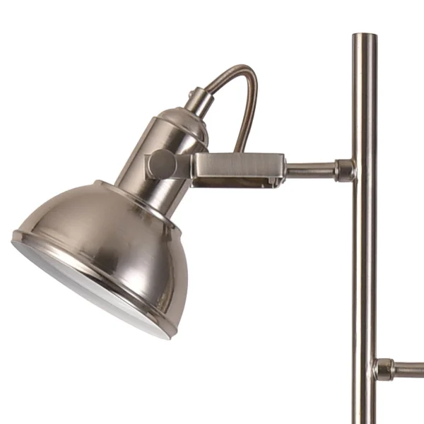 LAMPADA DA TERRA DECORATIVA 2 LUCI MURRAY IN NICHEL