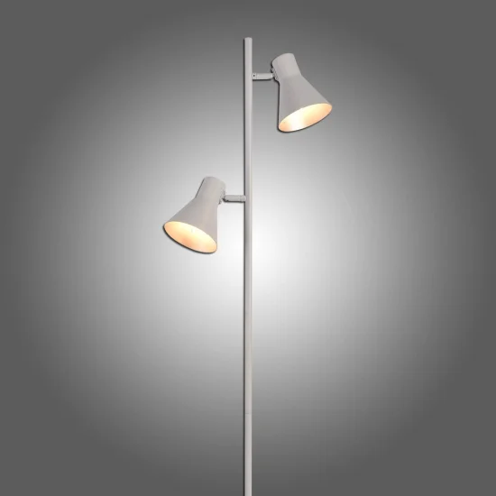 LAMPADA DA TERRA DECORATIVA 2 LUCI BIANCHE CLARENCE 2