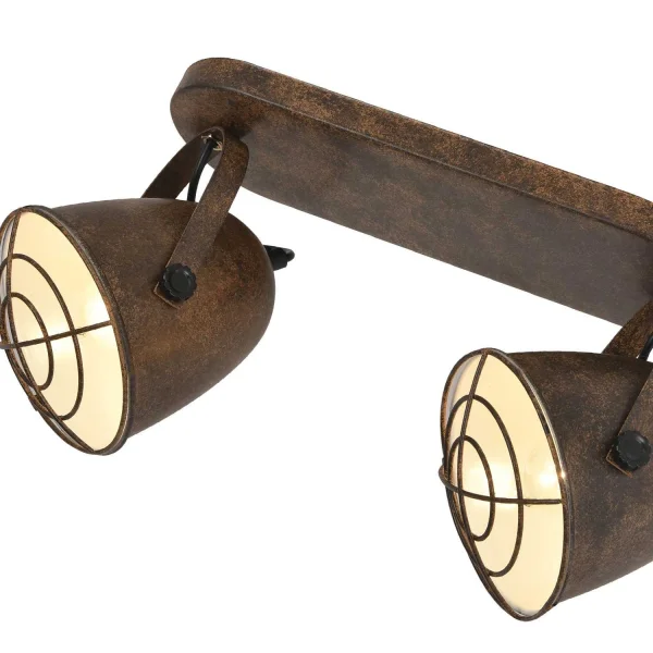 STRISCIA DECORATIVA 2 LUCI STOCCARDA MARRONE RUGGINE