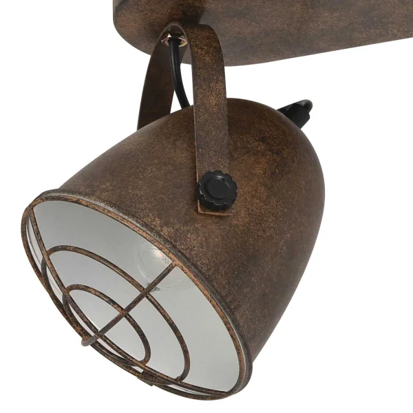 STRISCIA DECORATIVA 2 LUCI STOCCARDA MARRONE RUGGINE