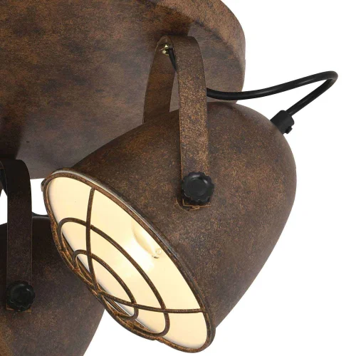 SOFFITTO DECORATIVO 3 LUCI DI STOCCARDA MARRONE RUGGINE