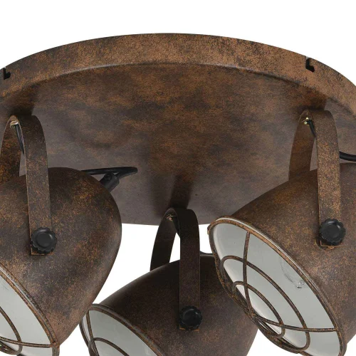 SOFFITTO DECORATIVO 3 LUCI DI STOCCARDA MARRONE RUGGINE