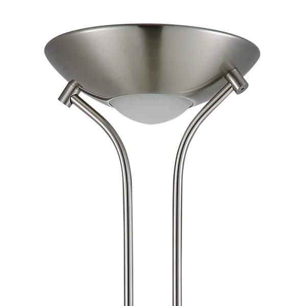 LAMPADARIO DA TERRA LED AYMERICK 19W+5W 3000K USB NICKEL