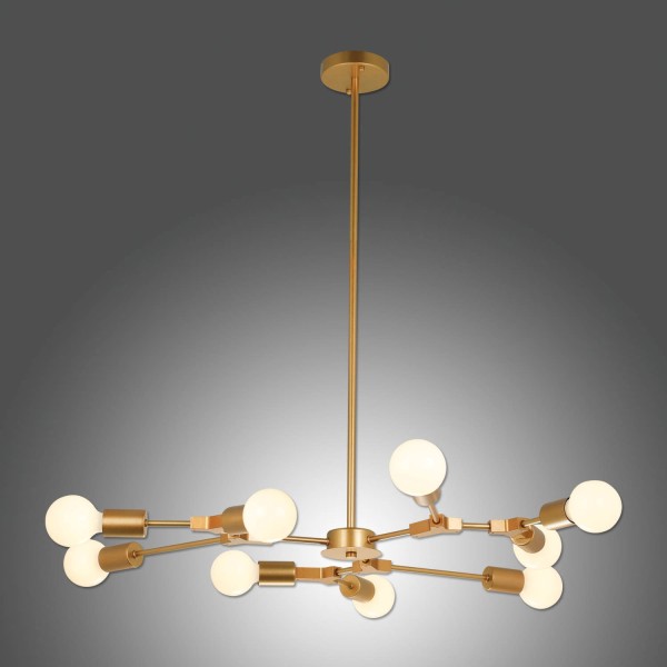 LAMPADA A SOFFITTO AUREL 9 LUCI D'ORO
