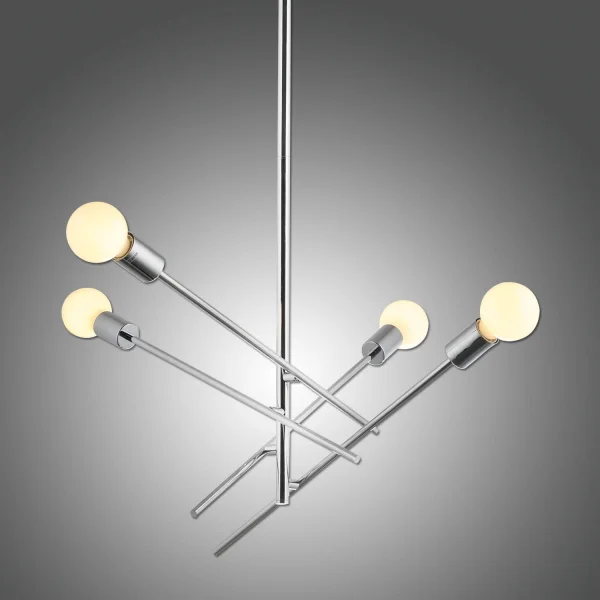 LAMPADA A SOFFITTO RIGEL 4 LUCI CROMATE