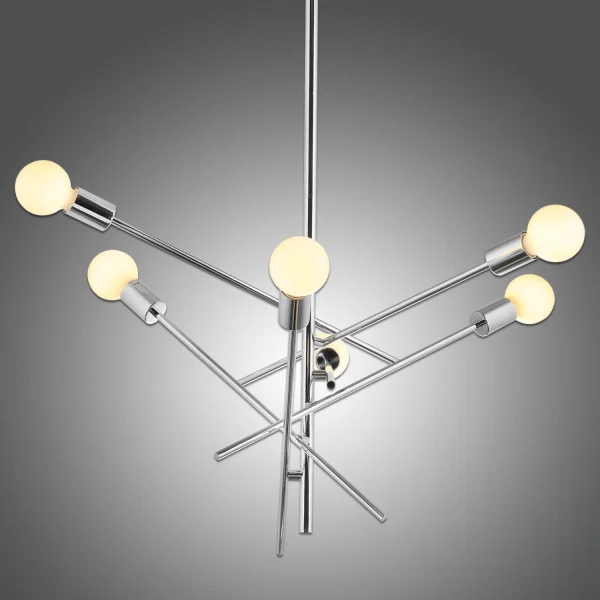 LAMPADA A SOFFITTO RIGEL 6 LUCI CROMATE