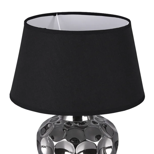 LAMPADA DA TAVOLO HAMILTON CERAMICA ARGENTO 40CM