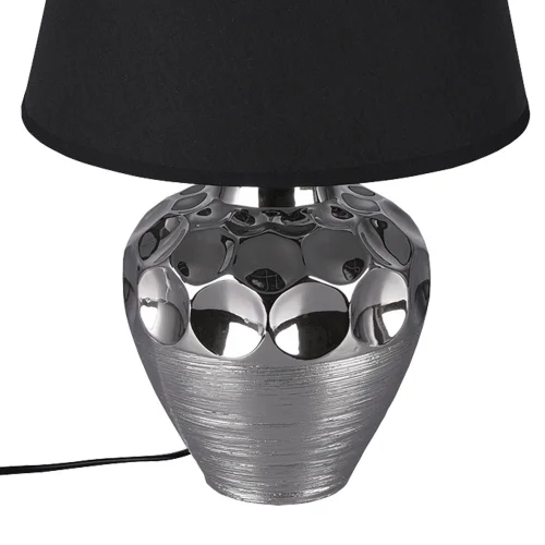 LAMPADA DA TAVOLO HAMILTON CERAMICA ARGENTO 40CM