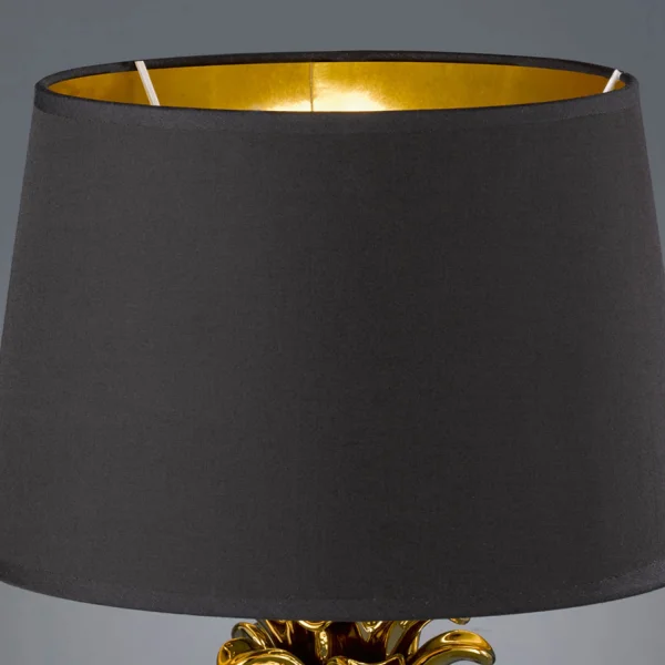 LAMPADA DA TAVOLO ANANAS ORO CERAMICO 43CM