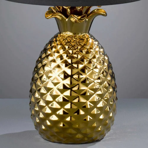 LAMPADA DA TAVOLO ANANAS ORO CERAMICO 43CM